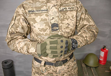 Рукавички тактичні повнпалі олива