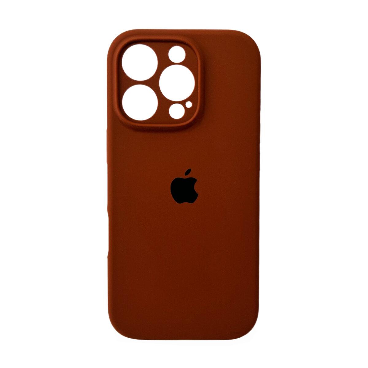 Чохол Silicone Full Case Camera Protect (AA) Apple iPhone 16 Pro Max (Saddle-Brown)