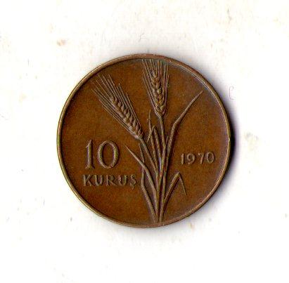 Туреччина 10 курушів, 1970 рік №3470