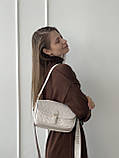 Жіноча сумка Louis Vuitton Diane Empreint крос-боді білий стьобаний Луї Віттон, фото 3