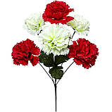 Штучні квіти букет гвоздик Патріот серія Україна, 36см, фото 2