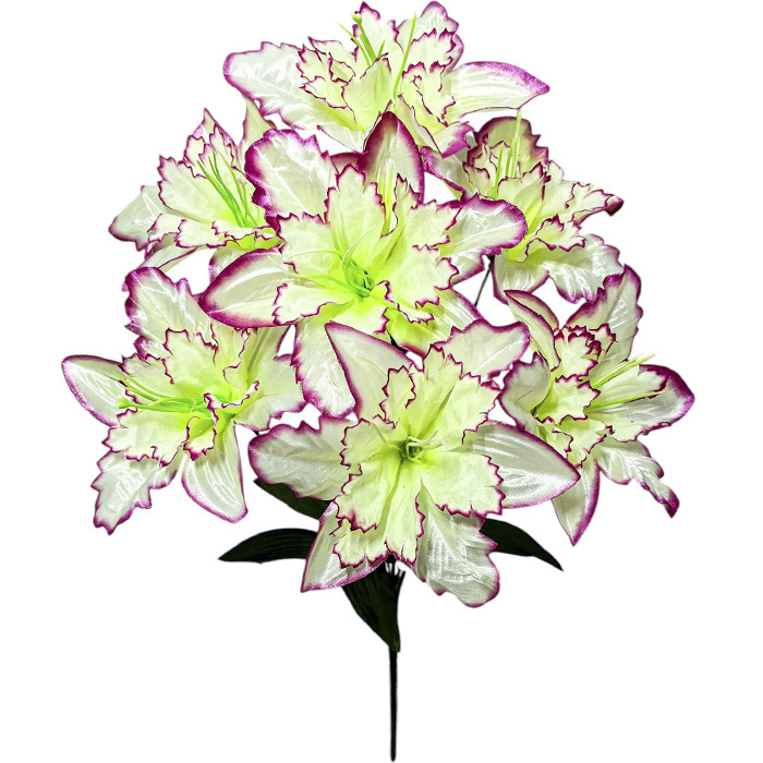 Штучні квіти букет атласні орхідеї крупноквіткові, 50см, фото 1