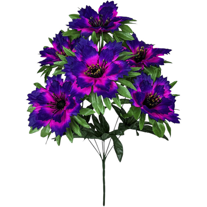 Штучні квіти букет клематис Даймонд, 52см, фото 1