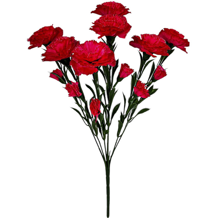 Штучні квіти букет гвоздики з пуп’яшками на пластиковій нозі, 42см, фото 1