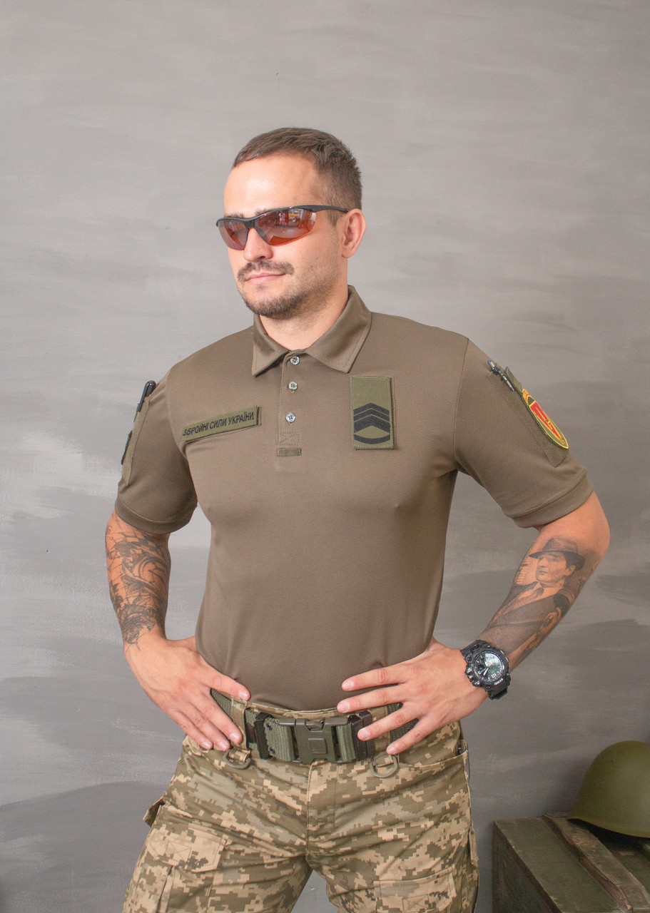 Тактична футболка - Поло потовідвідне High cool thermo олива