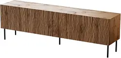 Тумба під телевізор Cama Meble Szafka Rtv Jungle 190X40,5X59,5 Dąb Wotan + Czarne Nóżki