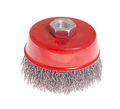 Щітка торцева MASTERTOOL з рифленого дроту Ø 85 мм М14 19-7208