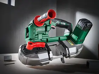 Німеччина.Акумуляторна стрічкова пила для металу Parkside PMBA 20 A1 (повний комплект)