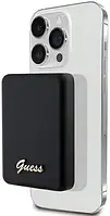 Чохол для телефону Guess Powerbank indukcyjny 15W GUPBM5ALGSGK 5000mAh czarny/black MagSafe Metal Script Logo