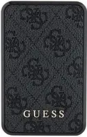Павербанк Powerbank Guess 4G Leather Metal Logo 10000 mAh 18W (czarny)