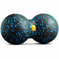 Масажний м'яч подвійний 4FIZJO EPP DuoBall 08 Black/Blue (P-5907222931318)