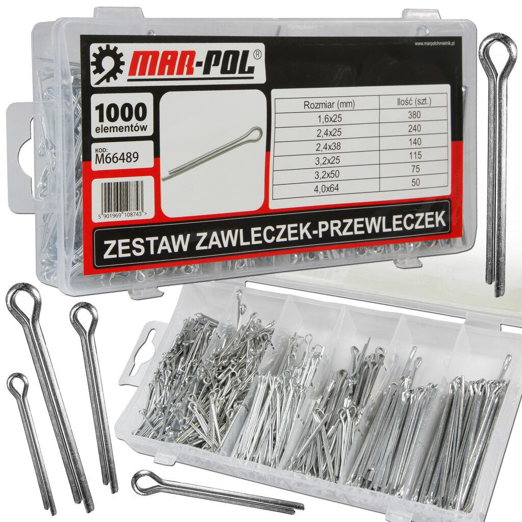 Шплінти в пластиковому кейсі MAR-POL M66489 шплінти для механічних з'єднань, фото 1