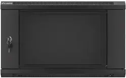 Серверна шафа Lanberg Szafa instalacyjna wisząca 19'' 6U 600x450mm Czarna Drzwi Szklane (WF01-6406-10B)