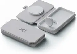 Зарядний пристрій для розумного годинника Xtorm Składana Bezprzewodowa Ładowarka Podróżna 3W1 15W Szara