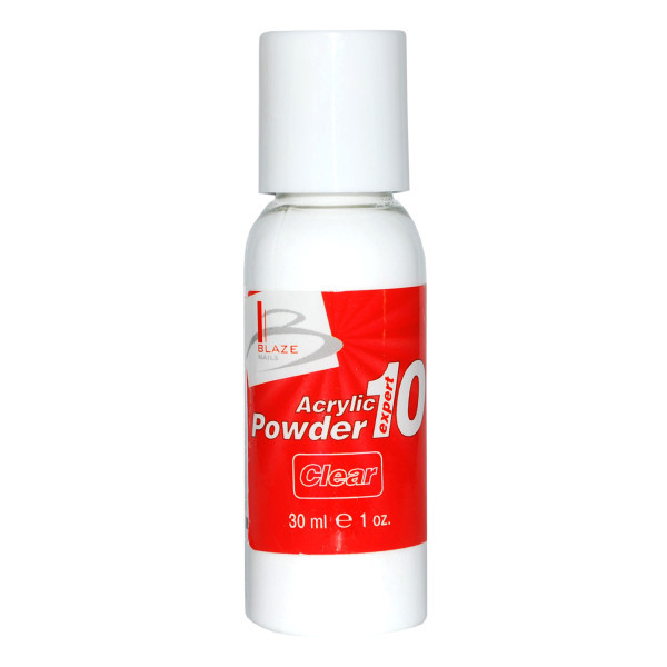 Blaze Powder 10 Expert — акрилова пудра (швидка полімеризація), Clear, 30 мл, фото 1