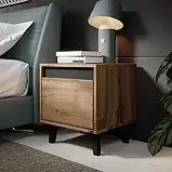 Шафа High Glossy Furniture Komplet Szafek Nocnych North 40cm 1 Szuflada Dąb Wotan Antracyt, фото 3