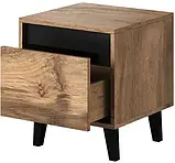 Шафа High Glossy Furniture Komplet Szafek Nocnych North 40cm 1 Szuflada Dąb Wotan Antracyt, фото 4