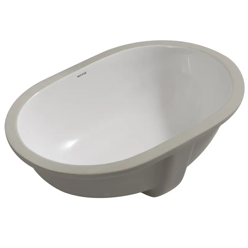 Раковина врізна під стільницю MIXXUS PREMIUM ELLIPSE-1701 570х385х205mm з переливом (MP6566), фото 1