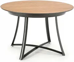 Стіл круглий Halmar Stół Rozkładany Moretti Dąb Złoty Czarny Mat Czarny