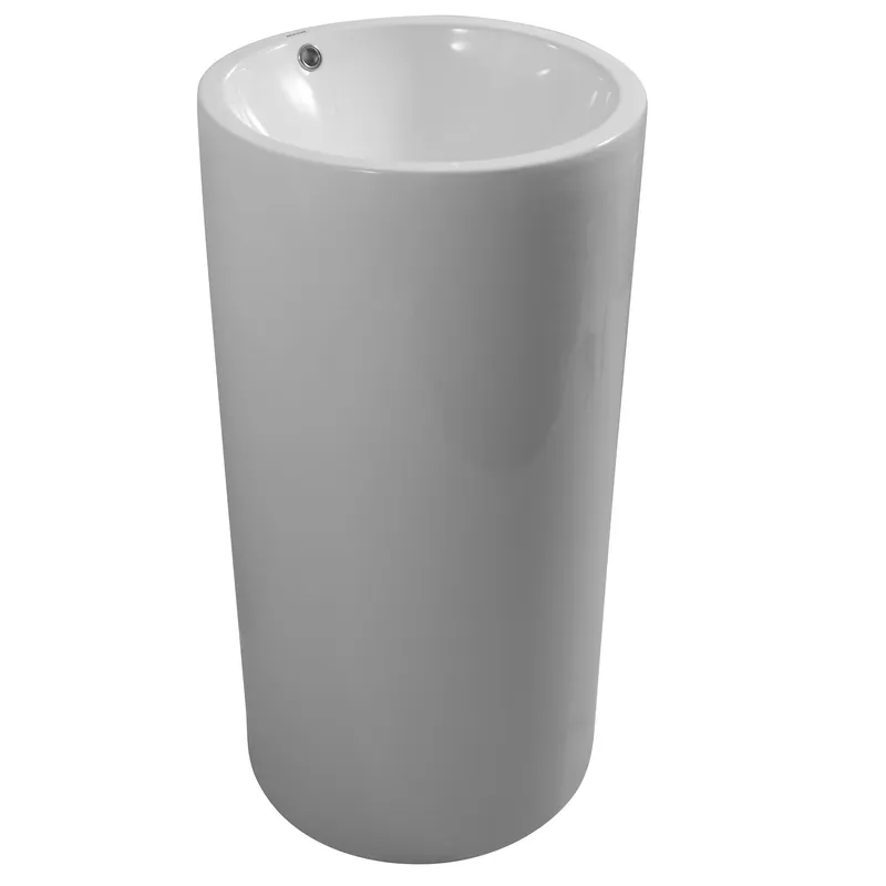 Раковина моноблок MIXXUS PREMIUM ELLIPSE-1101 460х460х855mm з переливом (MP6573), фото 1