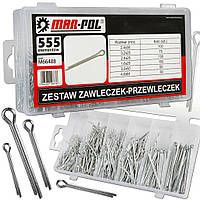 Шплінти в пластиковому кейсі 555 шт. MAR-POL M66488 шплінти для механічних з'єднань