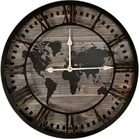 Годинник Eurofirany Ze 04 60x5x60 Czarny+Brąz