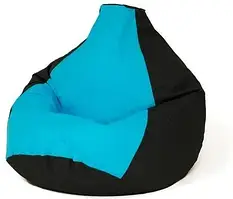 Пуф Go Gift Pufa Worek Sako Czarny-Niebieski L 105x80