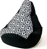 Пуф Go Gift Pufa Worek Sako Druk Czarny-Piłka L 105x80