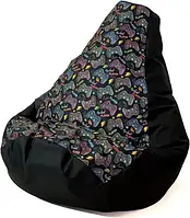 Пуф Go Gift Pufa Worek Sako Druk Czarny-Pad Player L 105x80