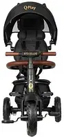 Триколісний велосипед Qplay Trójkołowiec Rito Deluxe Rubber Czarny