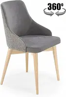 Стілець для кухні Halmar Krzesło Malaga Popielaty Mavel 14 Stelar 92 5905248133129