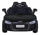 Дитяча акумуляторна машинка Audi R8 Чорна, фото 3