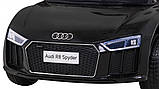Дитяча акумуляторна машинка Audi R8 Чорна, фото 10
