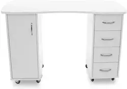 Меблі для салону краси Active Biurko 2027 Bp Białe Dwie Szafki