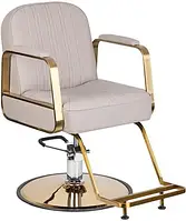 Меблі для салону краси Gabbiano Fotel Fryzjerski Acri Złoto Beżowy ®