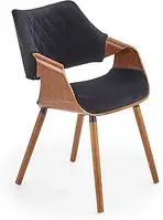 Стілець для кухні Halmar K396 Krzesło Orzechowy Czarny