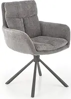 Стілець для кухні Halmar Krzesło Metal Obrotowe K495 Szare Tkanina
