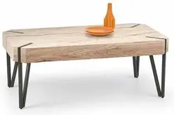 Стіл-лава Halmar Emily Ława Dąb San Remo Czarny 110X60X42 cm