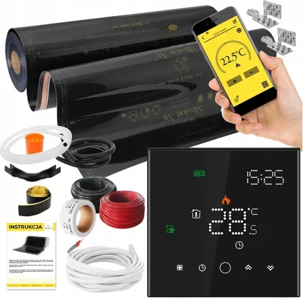 Нагрівальний мат Mission Air Zestaw Folia Mata Grzewcza Podczerwień 14M² 160W ZESTAWIRGOLD14M160WM100CM+LEOB, фото 1