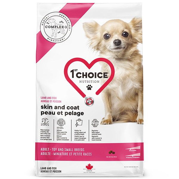 Сухий суперпреміум корм для собак міні та малих порід 1st Choice Adult Toy and Small Skin and Coat ягня/риба 5 кг (ФЧСВММЯР5), фото 1