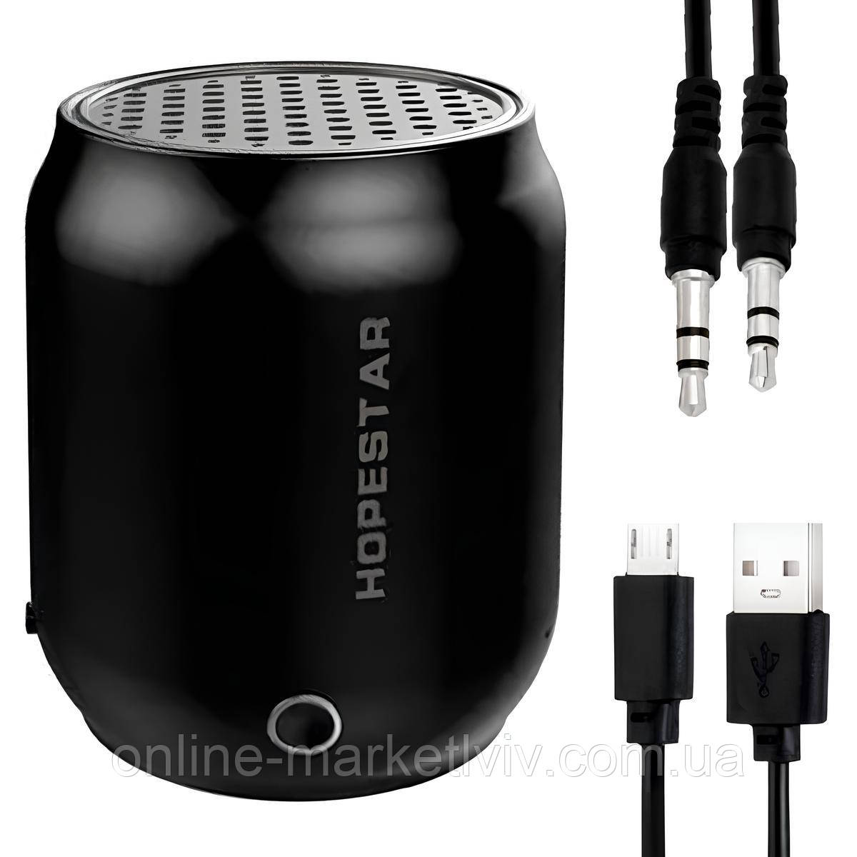 Портативна Bluetooth колонка (8,2×7,1см), від USB, Hopestar H8 / Блютуз колонка / Безпровідна колонка