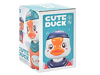 Музична іграшка 986A качка 17см, звук, світло, танцює, 3 кольори, на батарейці, в коробці, 11-17-11см, фото 2