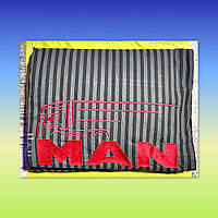 Постіль МАН комплект постільної білизни для водія великовантажного автомобіля MAN чорно сірий-напис червоний