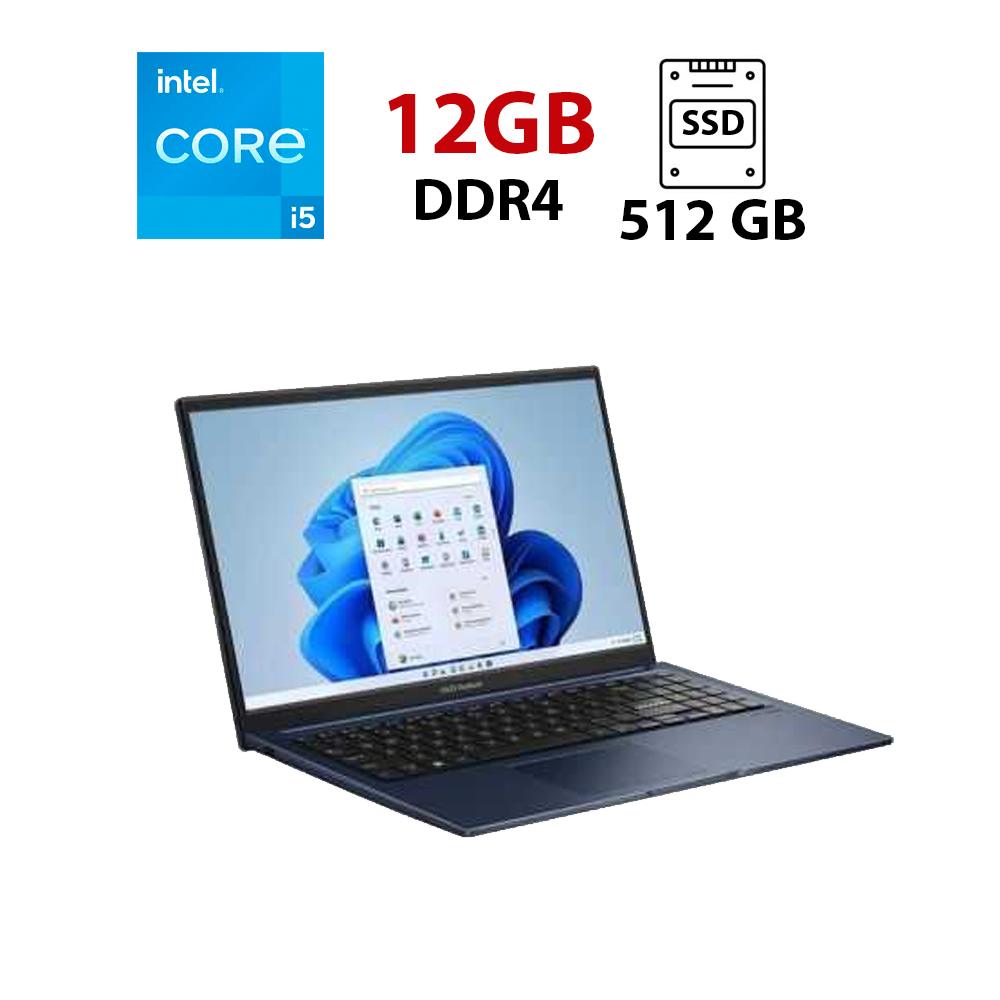 Новий ультрабук ASUS F1504ZA-SB55 Vivobook/ 15.6" (1920x1080)/ Core i5-1235u/ 12 GB RAM/ 512 GB SSD/ Iris Xe
