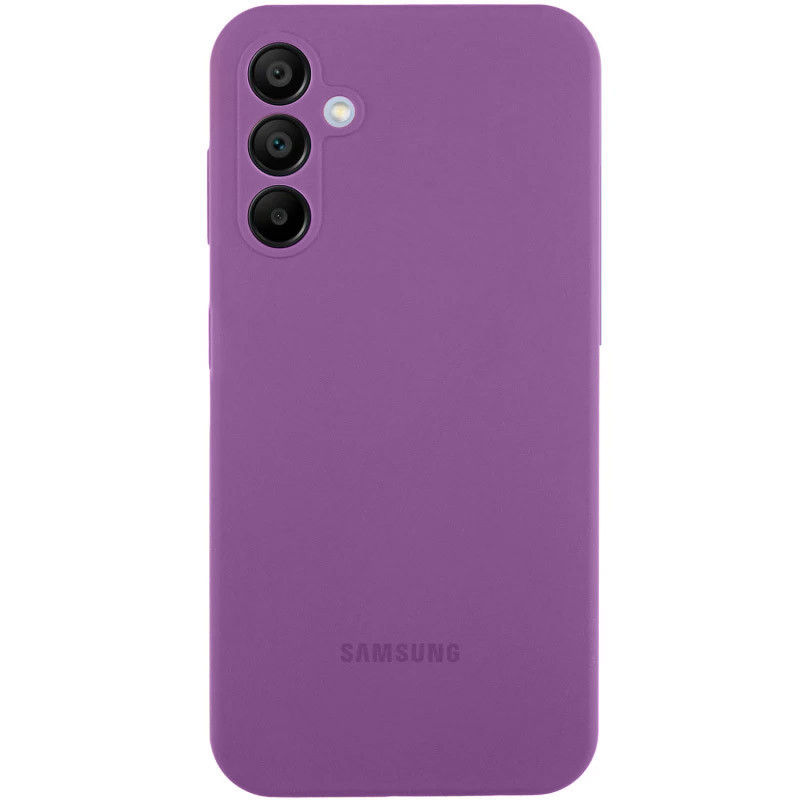 Чохол Silicone Cover Lakshmi Full Camera (AAA) with Logo для Samsung Galaxy A36 5G | Сливовий / Purple