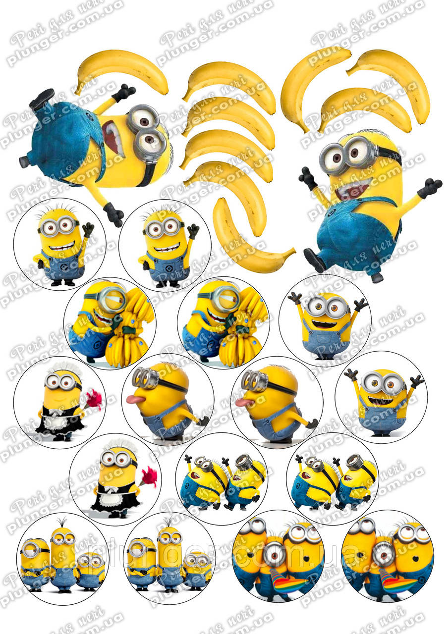 Вафельна картинка для капкейків, пряників, топерів (лист А4), фото 1