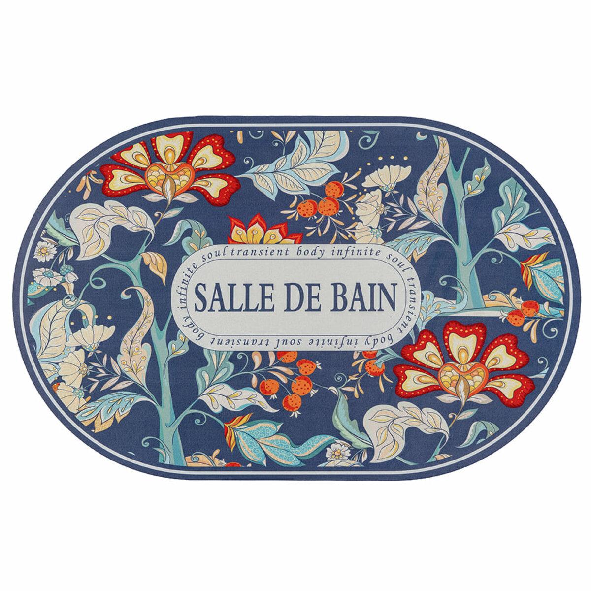 Вологопоглинаючий килимок Квітковий візерунок 38х58см, діатомітовий нековзний вологовбираючий килимок для передпокою, фото 1