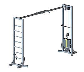Реабілітаційний силовий  тренажер SiverSport (зі шведською стінкою, 60х60 мм) MTB-1+