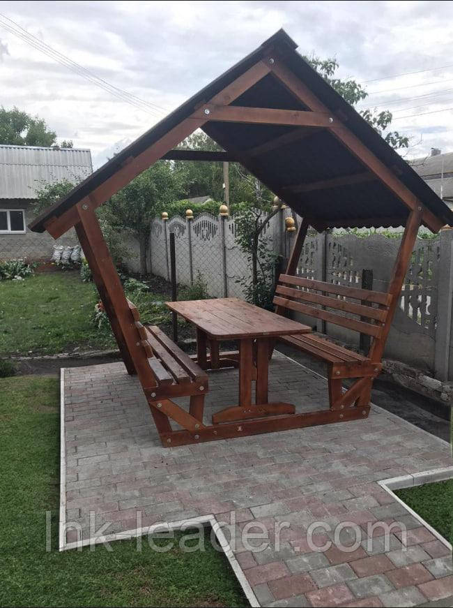 Дерев'яна альтанка, розбірна (на 8 людей) "Релакс"