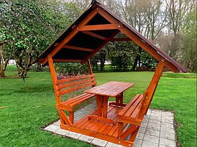 Дерев'яна альтанка, розбірна (на 8 людей) "Карпатка"